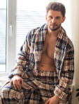 Kľúč MGL 443 B25 M-2XL župan béžová mřížka XL/XXL