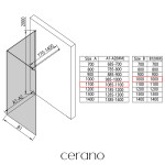 CERANO - Sprchová zástena Walk-in Onyx Corner Round Ľ/P - 8 mm - okrúhla vzpera - čierna matná, bronzové sklo - 110x100x200 CER-688540