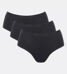 Dámske bavlnené midi nohavičky GO Daily 3P - BLACK - black 0004 - SLOGGI BLACK XL