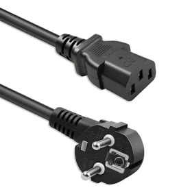 Napájací kábel Schuko lomený - IEC C13 / Napájací kábel / CEE 7/7 (E/F) - C13 / 1,8 m / medené jadro (54618)