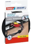 Tesa ONOFF Cable Manager čierna / Organizér káblov / 10 mm x 5 m / polyamid (55239-00000-02)