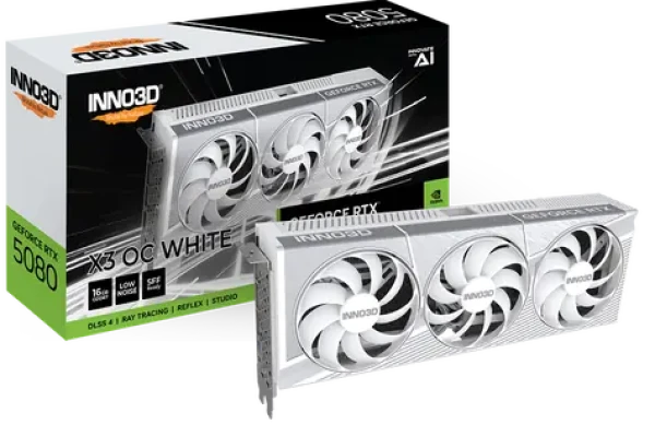 Inno3D RTX 5080 X3 OC White 16GB / 2640MHz / 16GB GDDR7 / 256-bit / 1x HDMI + 3x DP / 850W (16) (N50803-16D7X-17605211)