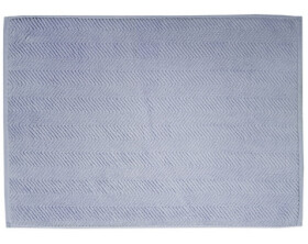 Kúpeľňová predložka Ocean, BIO bavlna, holubia modrá, vlnkovaný vzor, 50x70 cm%