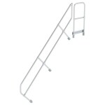 MUNK Günzburger Steigtechnik 600510 Munk Druhé madlo na schody s plošinou 45° 10 schodov 1 ks; 600510