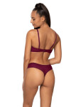 Dámske tangá Maureen 3808/4 Purple with Body - MAT S-36 fialová-béžová
