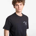 Tričko Calvin Klein Jeans Ss 30S Eu Ck Trvl Lines Seasonal Tee Black L
