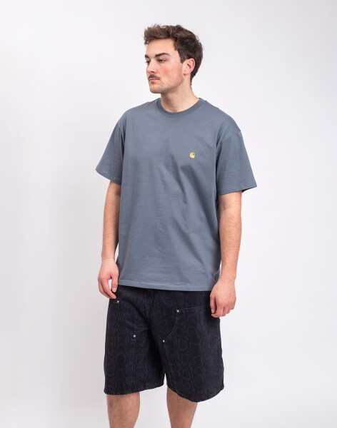 Carhartt WIP S/S Chase T-Shirt Cozy Blue/Gold XL