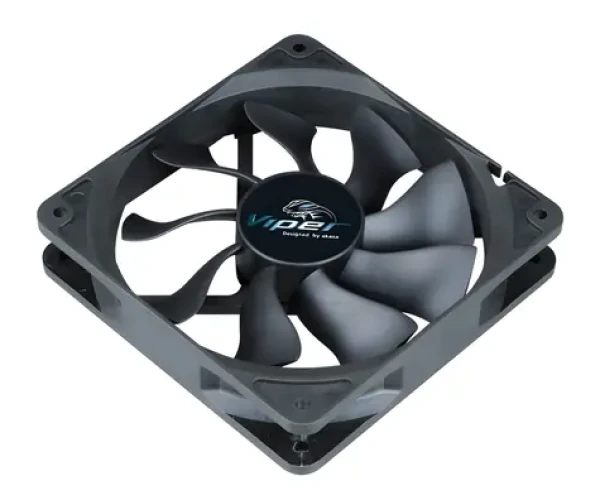 Akasa Viper S-Flow čierna / Ventilátor / 120 mm / 4-pin PWM / 600-1900 RPM / 6,9-23,8 dBA / HDB (AK-FN065)