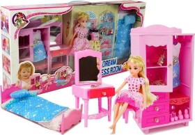 LEAN TOYS Súprava nábytku pre bábiky + bábika