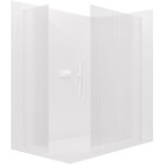 CERANO - Sprchová zástena Walk-in Crystal TL/P - 8 mm - bezvzperový systém - biela matná, ryhované sklo - 160x160x200 CER-8050BD5442