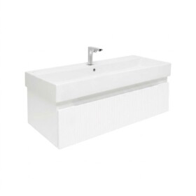 Kúpeľňová skrinka s batériou a umývadlom SAT Evolution 98x30x44, 8 cm biela mat SATEVO100WMU2BA SATEVO100WMU2BA