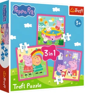 Trefl Puzzle Prasiatko Peppa: Priatelia 3v1