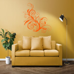 Veselá Stena Samolepka Ornament kvetina Farba: fialová, Veľkosť: 60 x 60 cm