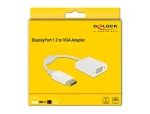 DeLock DisplayPort 1.2 (M) - VGA (F) biela / Adaptér / max. 1920 x 1200 px / 60 Hz / 0,15 m (61007)