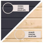 Hybridný domček Karibu Jupiter 2C, š. 2,09 m x d. 2,13 m (antracit / antracit)
