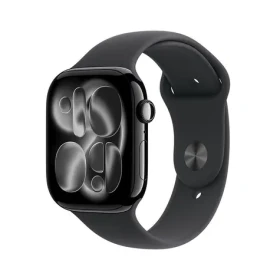 Apple Watch Series 11 GPS+Cellular 42mm Klavírno čierne hliníkové telo - Čierny športový remienok S/M / 130-180 mm (MF834MP/A)