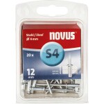 Novus Office 103737600 slepý nit (Ø x d) 4 mm x 12 mm ocel ocel 20 ks; 103737600