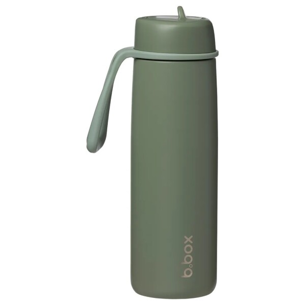 B.box Nerezová termoska na pitie so slamkou 690 ml - Olive EUR