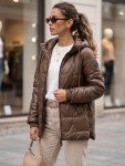 Dámská prošívaná přechodová bunda TY5800 hnědá - FashionStreet L