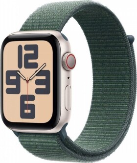 Apple Watch SE GPS + Cellular 40mm Starlight Alu Sport Loop Zelený (MXGH3QF/A)