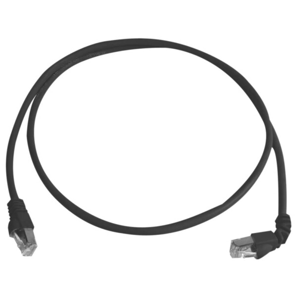 Telegärtner 100008294 RJ45 sieťové káble, prepojovacie káble CAT 6A S/FTP 2.0 m čierna samozhášavý, s priechodkou chrániacou proti zlomeniu 1 ks; 100008294