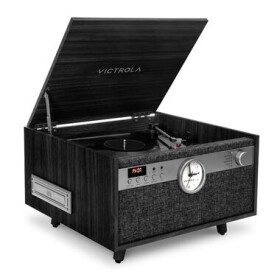 Victrola VTA-830SB-BLK-INT Century čierna / Gramofón / 3 rýchlostné / BT / RCA / 3.5mm jack (5060647651145)
