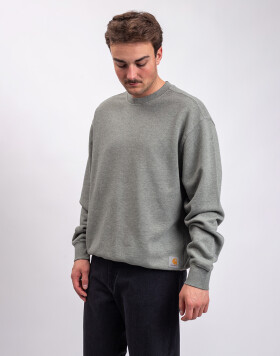 Carhartt WIP Caspian Sweat Shady Green Heather garment dyed L