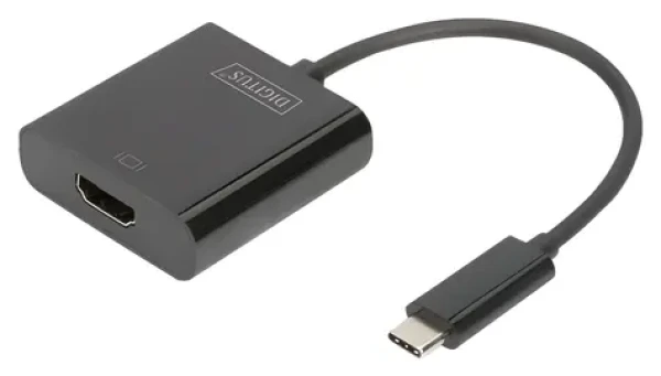 Digitus USB-C na HDMI čierna / Adaptér / 4K 30Hz (DA-70852)