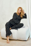 3440 DÁMSKE DLHÉ PYŽAMO MINA S-XL tmavě modrá S