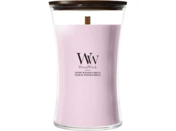 Woodwick Cherry Blossom Vanilla sviečka veľká (5038581187976)
