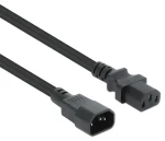 Manhattan čierna / Predlžovací kábel / IEC C14 - C13 / 5 m / 10 A / 250 V (352680)