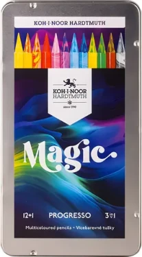 KOH-I-NOOR Progresso Magic 8772 / Pastelky / trojfarebné jadro / okrúhle / 12 ks (8772)