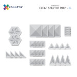 Connetix Connetix Tiles - Magnetická Stavebnica Priehľadná Štartovací Set 34 ks