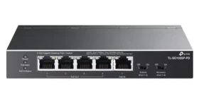 TP-LINK TL-SG1005P-PD čierna / Switch / 5x 1000 Mbps / PoE+ / PoE budget 66 W / fanless (TL-SG1005P-PD)
