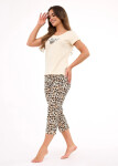 Cornette 665/454 I Am Perfect 2 dámske trojdielne pyžamo S-2XL Béžová XXL