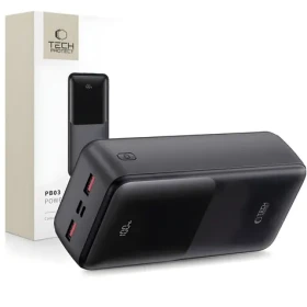 Tech-Protect PB03 čierna / Powerbanka / 30000 mAh / 22.5W