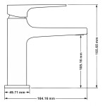 MEXEN/S - Lynx DQ62 Set umývadlovej a vaňovej batérie s príslušenstvom, čierna 745913DQ62-70