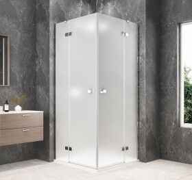 POLYSAN - GLOBE CHROME štvorcová sprchová zástena 900x900, rohový vstup, matné sklo GB5990MC