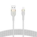 Belkin Flex CAA010bt2MWH biela / Kábel USB-A na Lightning / 2 m / MFi (CAA010BT2MWH)