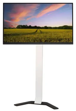 Techly ICA-TR47 biela / Podlahový stojan TV / 32-70" / VESA 400x400 mm / nosnosť 40 kg / sklopný / kolieska (ICA-TR47)