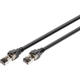 Digitus DK-1843-050 RJ45 sieťové káble, prepojovacie káble CAT 8.1 S/FTP 5 m čierna farebne odlíšený, tienený, točený drôt, s priechodkou chrániacou proti; DK-1843-050