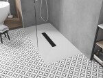 MEXEN/S - Toro obdĺžniková sprchová vanička SMC 180 x 90, biela, mriežka čierna 43109018-B