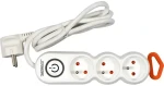 STHOR Predlžovací kábel kancelársky / Predlžovací kábel / 3 zásuvky / 1,5 m / s vypínačom / 3500 W (TO-72350)