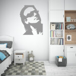 Veselá Stena Samolepka Bono Vox (U2) Farba: červená, Veľkosť: 60 x 46 cm
