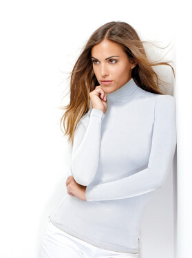 Dámske tričko so stojačikom Maglia Lupetto 212057 White - Intimidea S/M bílá