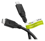 Goobay USB-C čierna / Dátový kábel / USB4 / Power Delivery 100 W / 20 Gb / s / 2 m (74197)