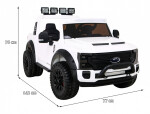 Mamido Elektrické autíčko Ford Super Duty 4x4 biele