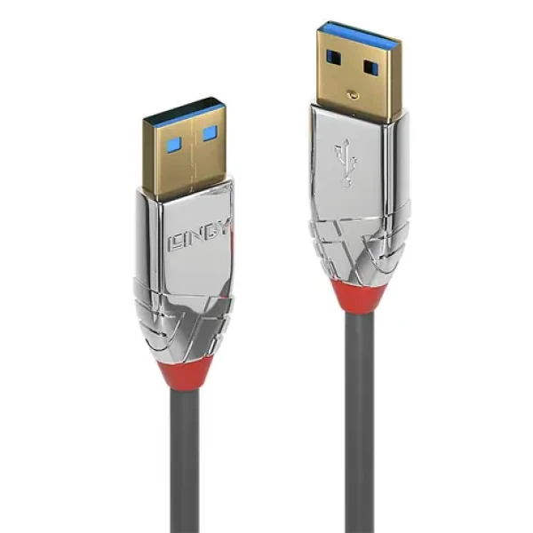Lindy Cromo Line sivá / USB kábel / USB-A - USB-A / USB 3.2 Gen 1 / 5 Gbit / s / 0,5 m (36625)