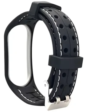 Beline SMART Strap čierno-biely / Opasok pre XIAOMI Mi Band 5/6 / silikónový