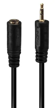 Lindy Jack 2,5 mm/3,5 mm čierna / Audio redukcia / 0,2 m (35698)